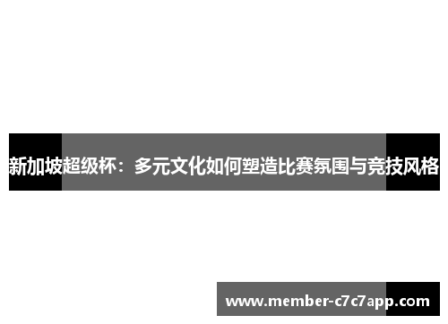 新加坡超级杯：多元文化如何塑造比赛氛围与竞技风格